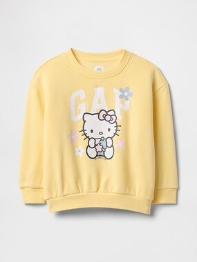 GAP Yellow Hello Kitty Graphic Crewneck Sweatshirt